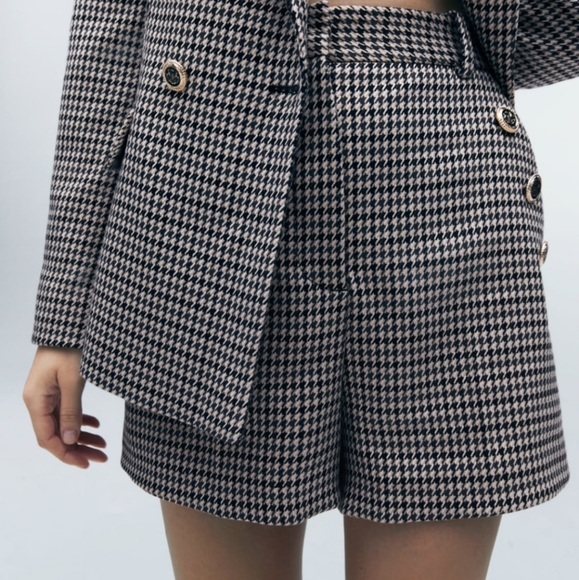 Zara Pants - Zara houndstooth shorts